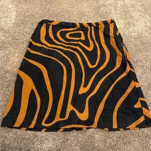 Banana Republic Black and Brown A-Line Skirt